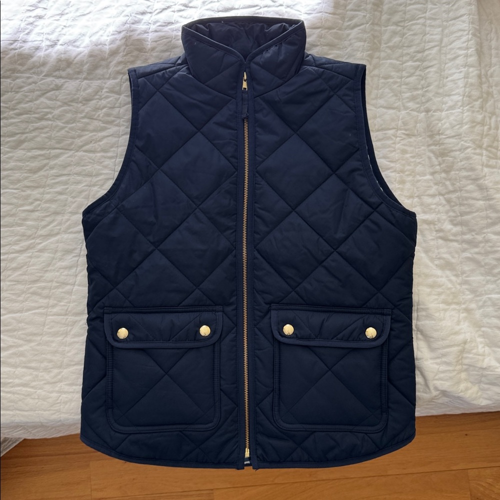 J. Crew Navy Blue Quilted Vest